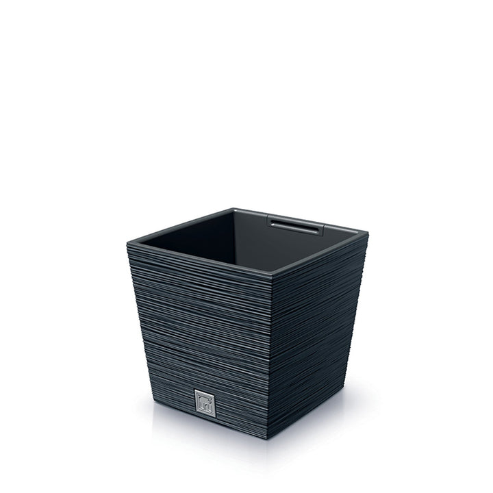 Blomsterpotte med indsats Prosperplast Furu Square Low DFS240-S433 - farve antracit