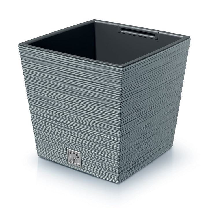 Blomsterpotte med indsats Prosperplast Furu Square Low DFS300-422U - farve beton (grå)
