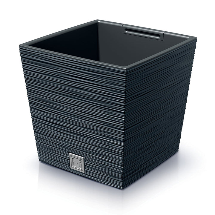 Blomsterpotte med indsats Prosperplast Furu Square Low DFS300-S433 - farve antracit
