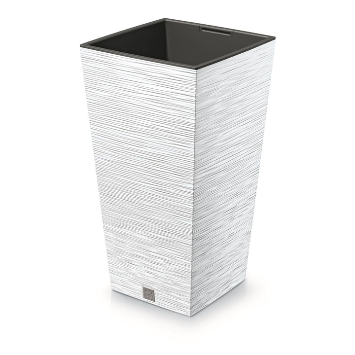 Blomsterpotte med indsats Prosperplast Furu Square DFSH200-S449 - farve hvid