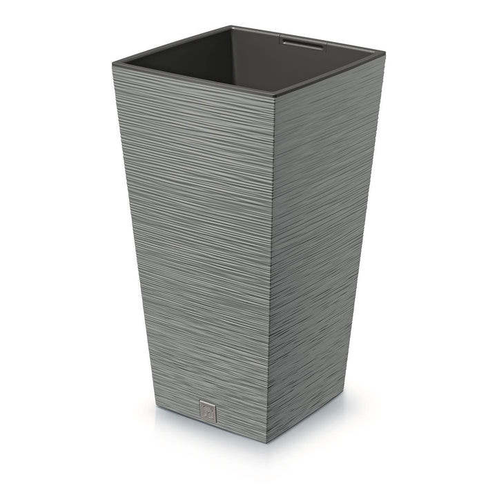Blomsterkrukke med indsats Prosperplast Furu Square DFSH240-422U - farve beton (grå)