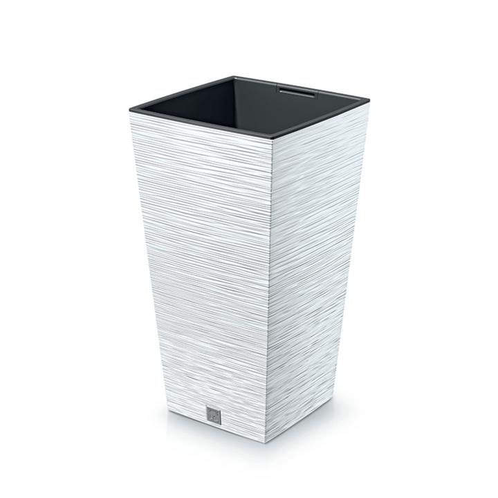 Blomsterpotte med indsats Prosperplast Furu Square DFSH350-S449 - farve hvid