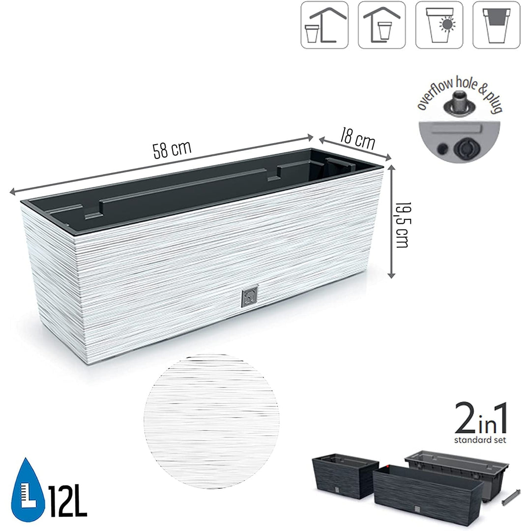 Kasse med indsats Prosperplast Furu Case DFC600-S449 - farve hvid