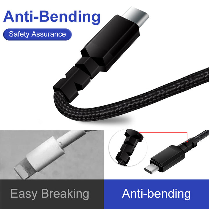 2 x USB-C 100W Maclean-kabel, understøtter PD, dataoverførsel op til 10 Gbps, 5 A, sort, 2 m lang, MCE492