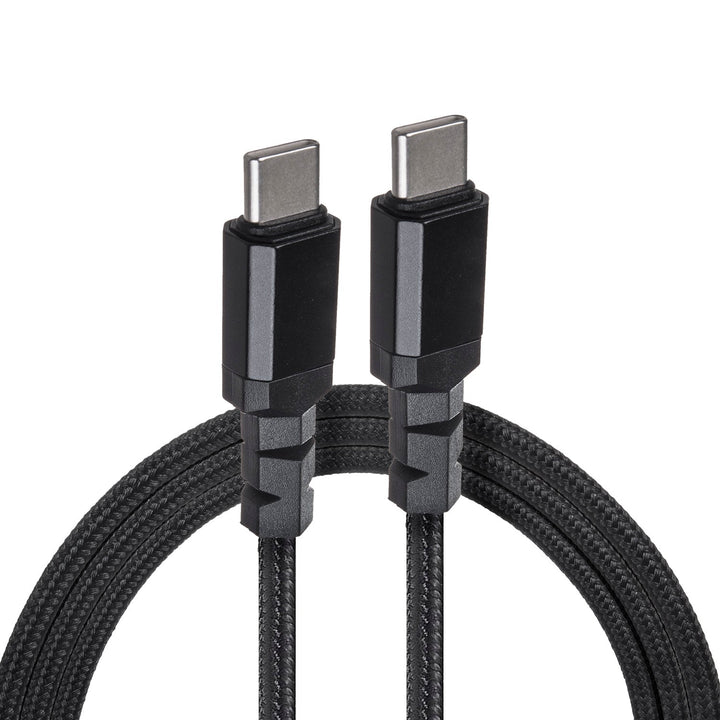 2 x USB-C 100W Maclean-kabel, understøtter PD, dataoverførsel op til 10 Gbps, 5 A, sort, 2 m lang, MCE492