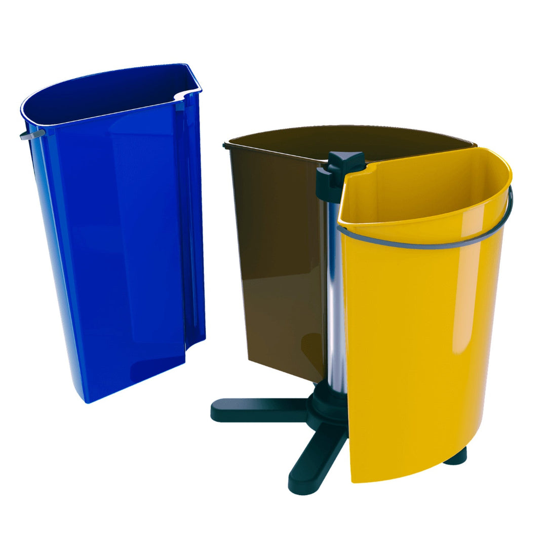 ECOBIN roterende affaldsspand til affaldssortering 3x 11,7 l