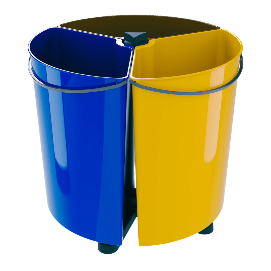 ECOBIN roterende affaldsspand til affaldssortering 3x 11,7 l
