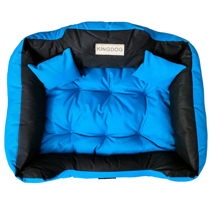 Hundeseng til katte 145x115 cm KingDog KIN145/115NIE blå-sort