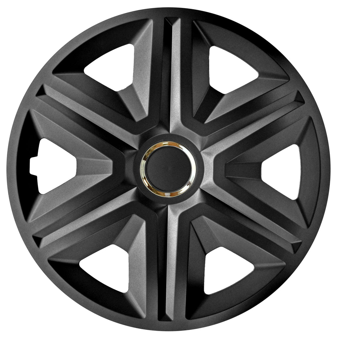 Sæt med universelle hjulkapsler 14" FAST grafitfarvede 4 stk.