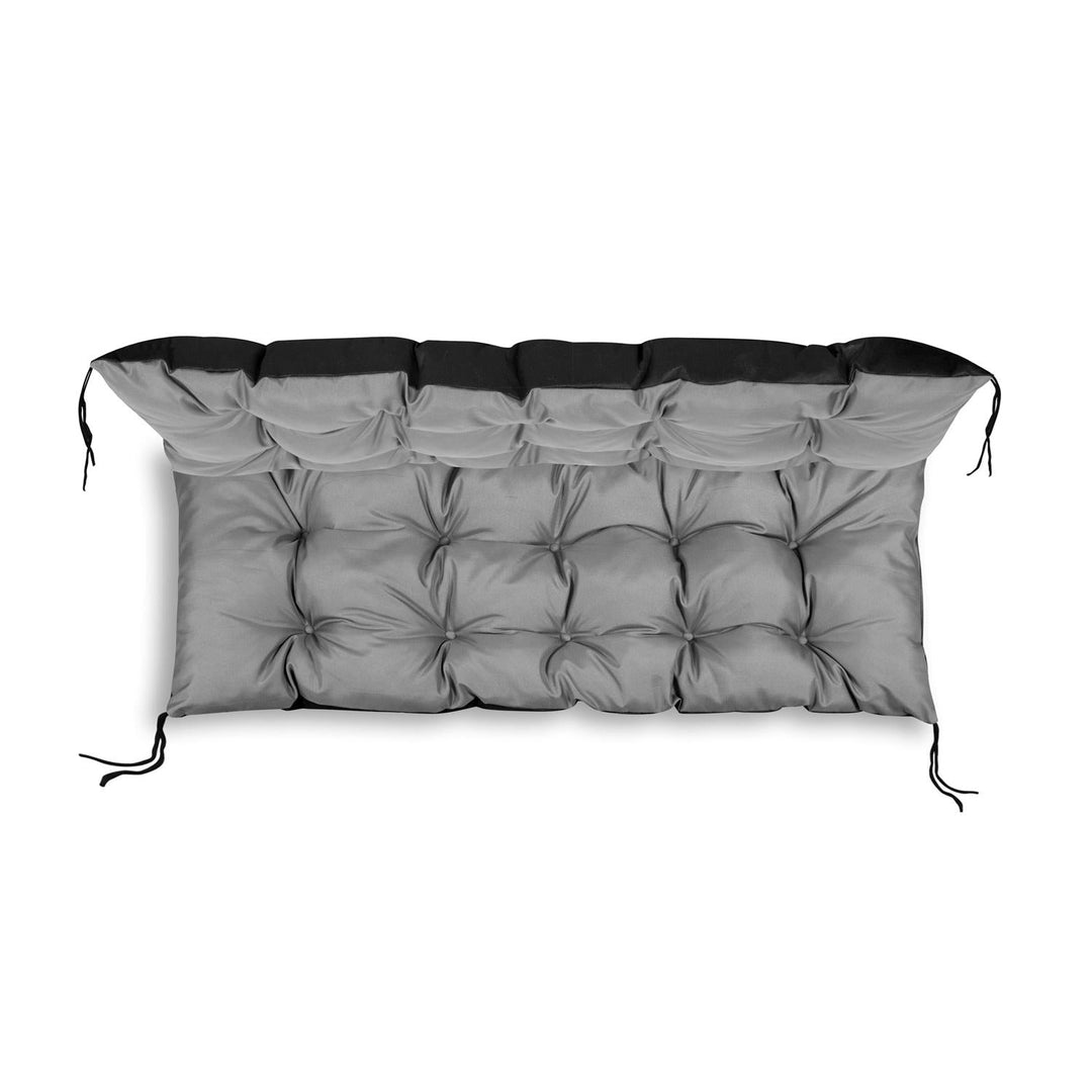 Havepude til bænk af europaller, grå, 120 x 40 cm