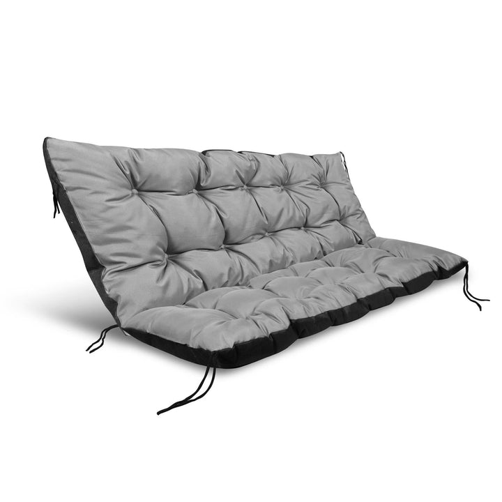 Havepude til bænk af europaller, grå, 120 x 40 cm
