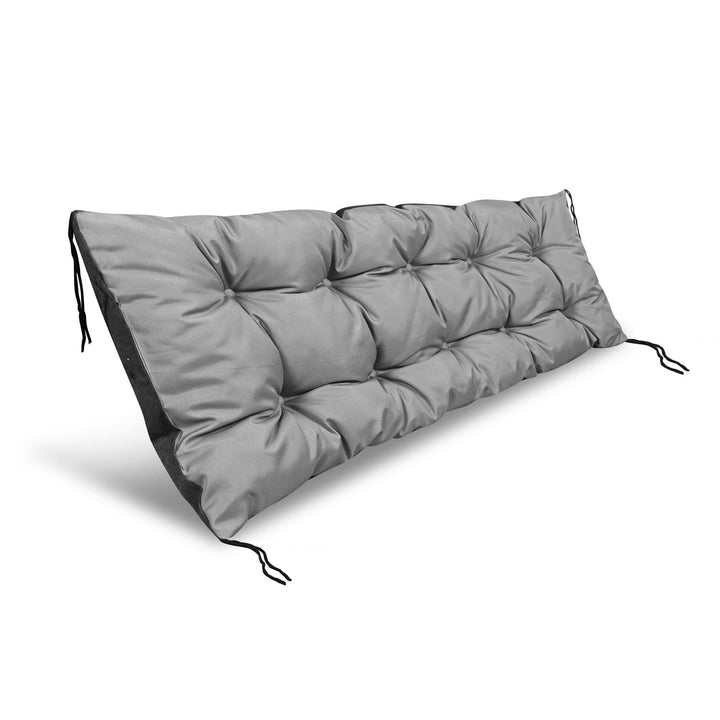 Havepude til bænk af europaller, grå, 120 x 40 cm