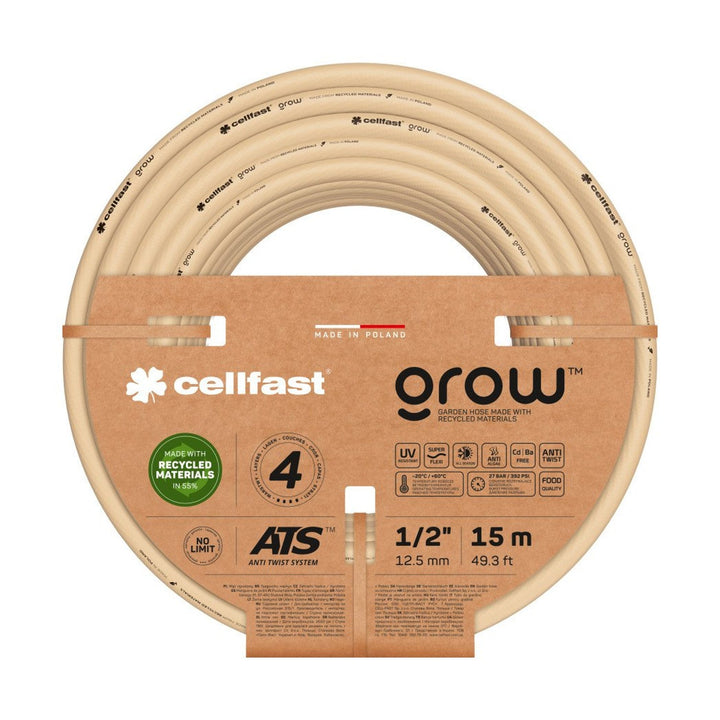 CELLFAST GROW 13-500 Garden Hose 4 Layers ATS 27 Bar 1/2" 15m