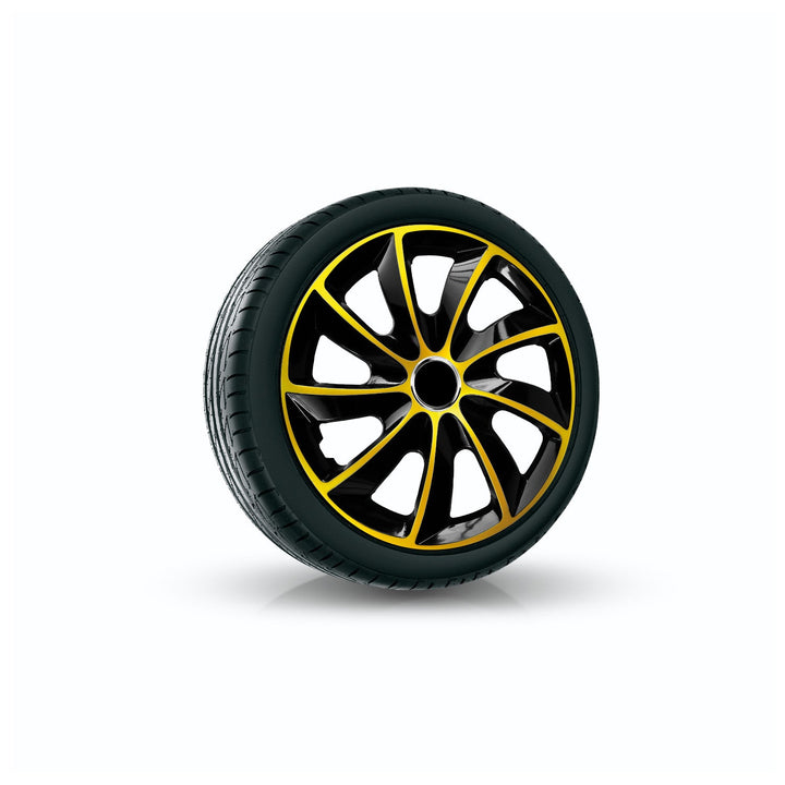 13" NRM EXTRA STIG GOLD BLACK guld-sorte hjulkapsler, 4 stk.