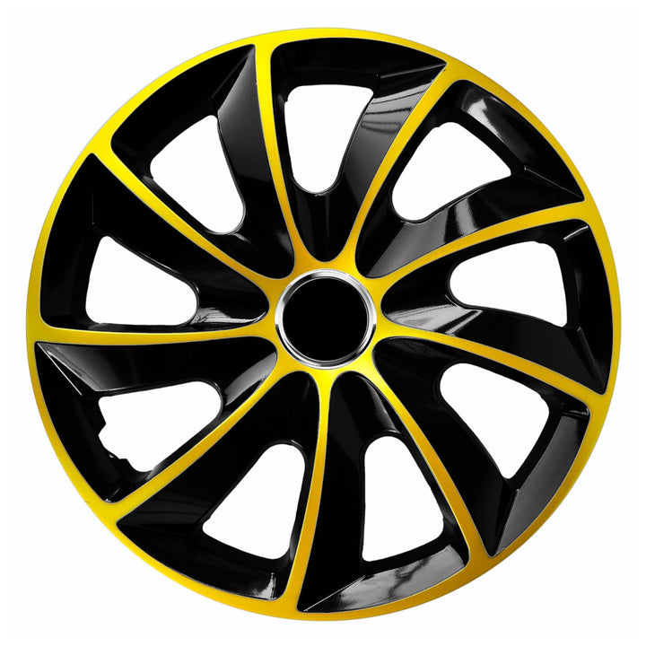 13" NRM EXTRA STIG GOLD BLACK guld-sorte hjulkapsler, 4 stk.