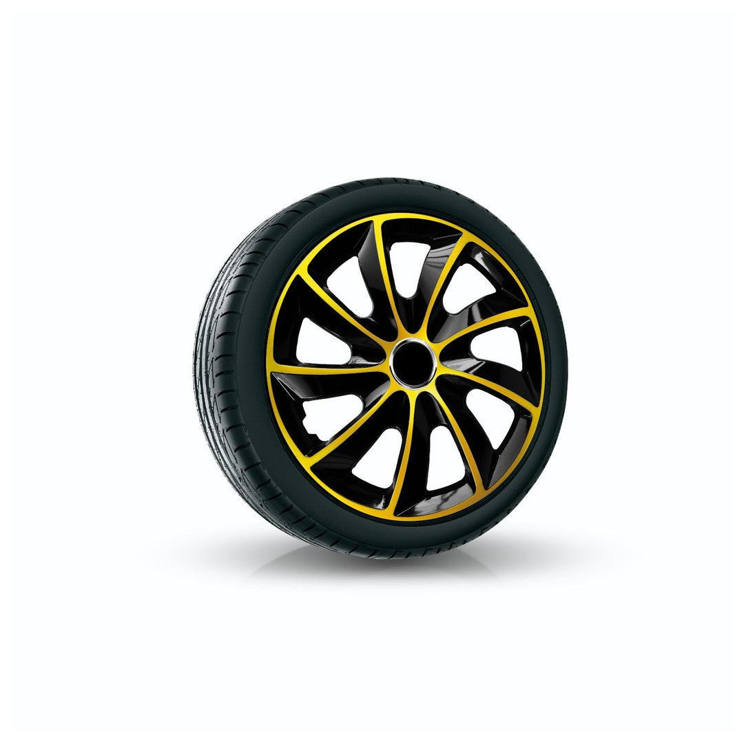 14" NRM EXTRA STIG GOLD BLACK guld-sorte hjulkapsler, 4 stk.
