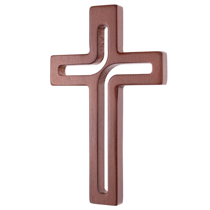 Moderne træhøjkors i bronze 18x12x1,5 cm