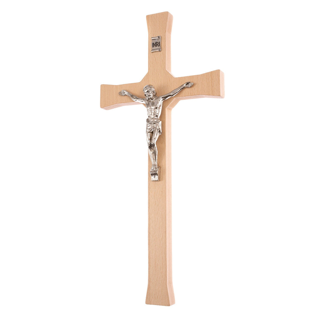 Klassisk hængende kors med lidenskab, naturligt, 18 x 8 x 1,4 cm