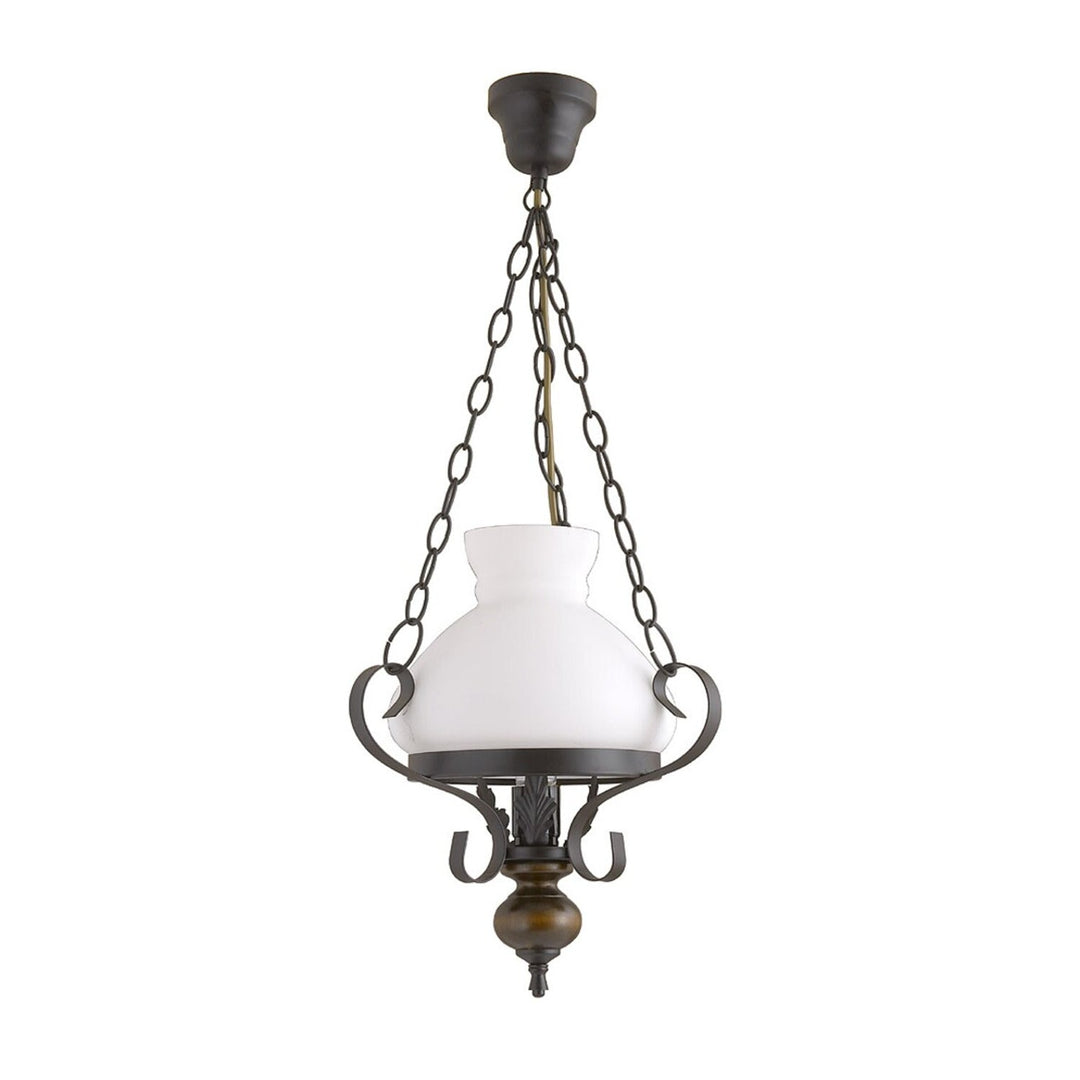 RABALUX PETRONEL 7076 pendel i metal, træ og glas