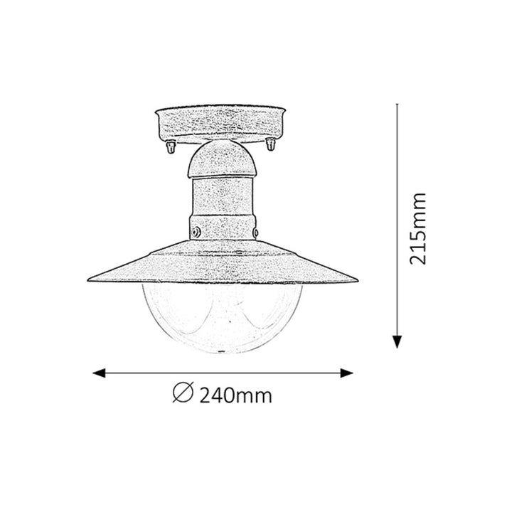 Rabalux Oslo 8736 udendørs loftslampe i metal