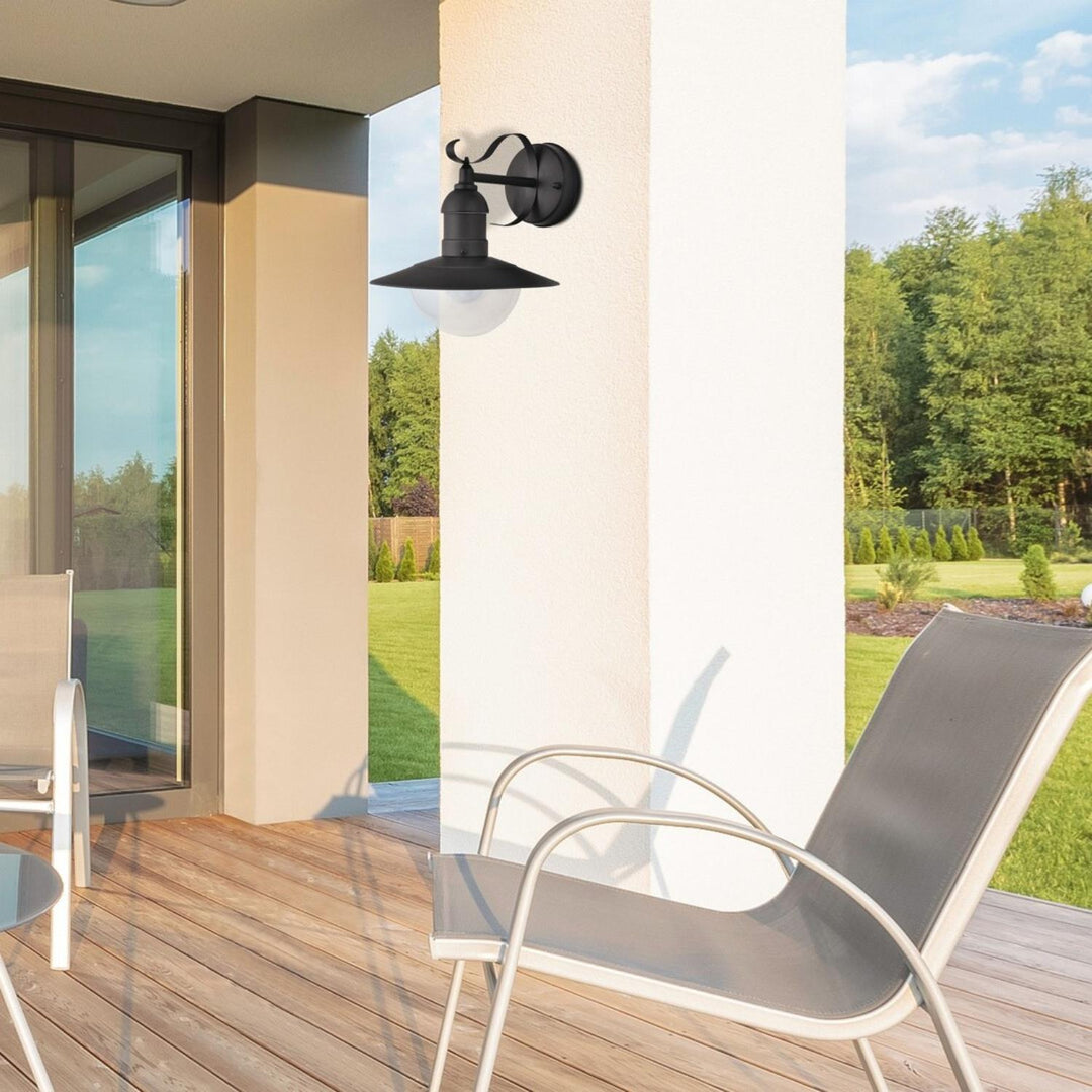 Oslo Rabalux havevæglampe til facade, sort, E27, 60 W, IP43, 230 V