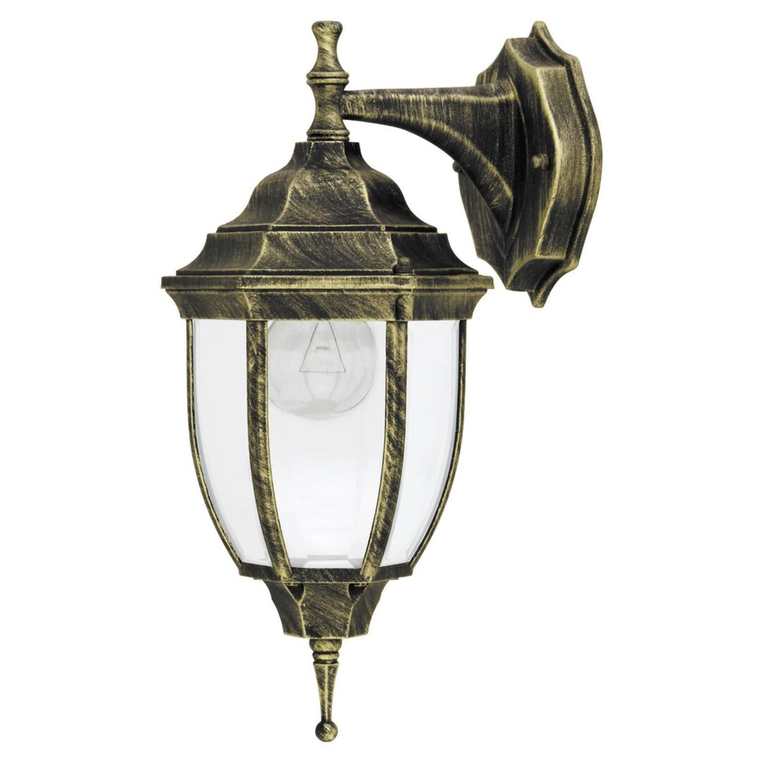 Rabalux Nizza 8451 antik guld E27 60W IP43 væglampe. Perfekt til haven, terrassen og meget mere.