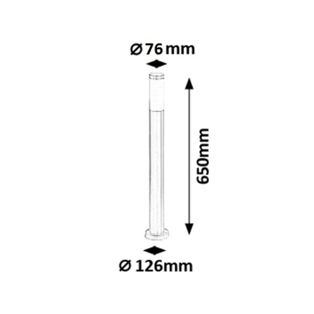 Rabalux 8264 inox torch metal havepælelampe