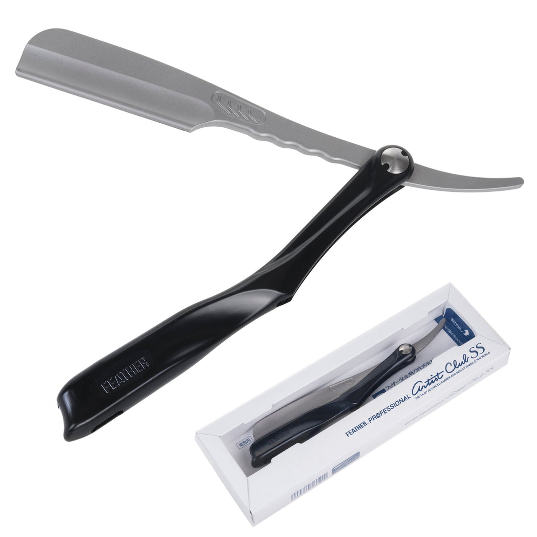 Shavette-barberkniv Feather Professional Artist Club Black ACS-RB