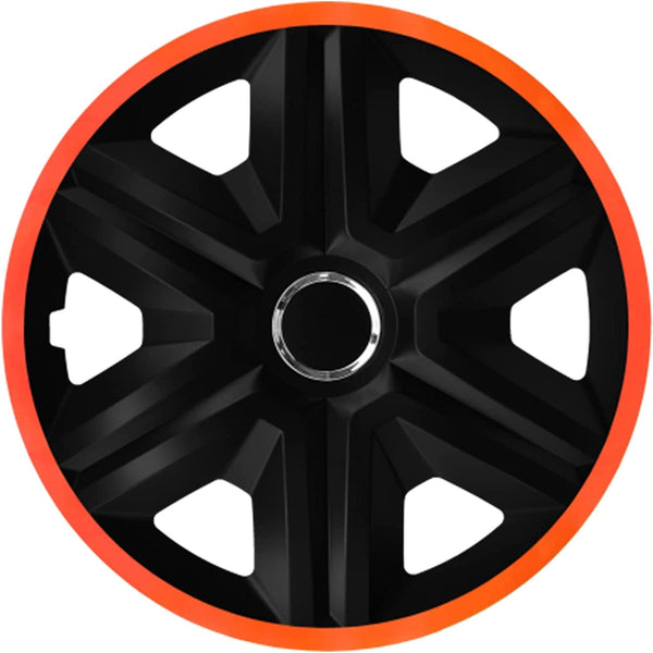 Universal hjulkapsler NRM 15" FAST LUX orange 4 stk.