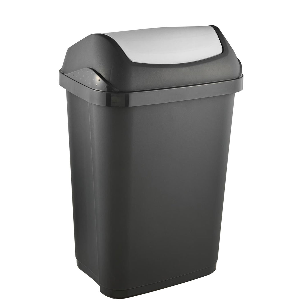Affaldsspand med drejeligt låg, grafit, 25 l, Keeeper