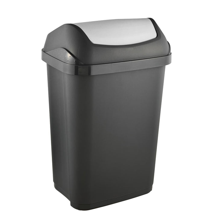 Affaldsspand med drejeligt låg, grafit, 25 l, Keeeper
