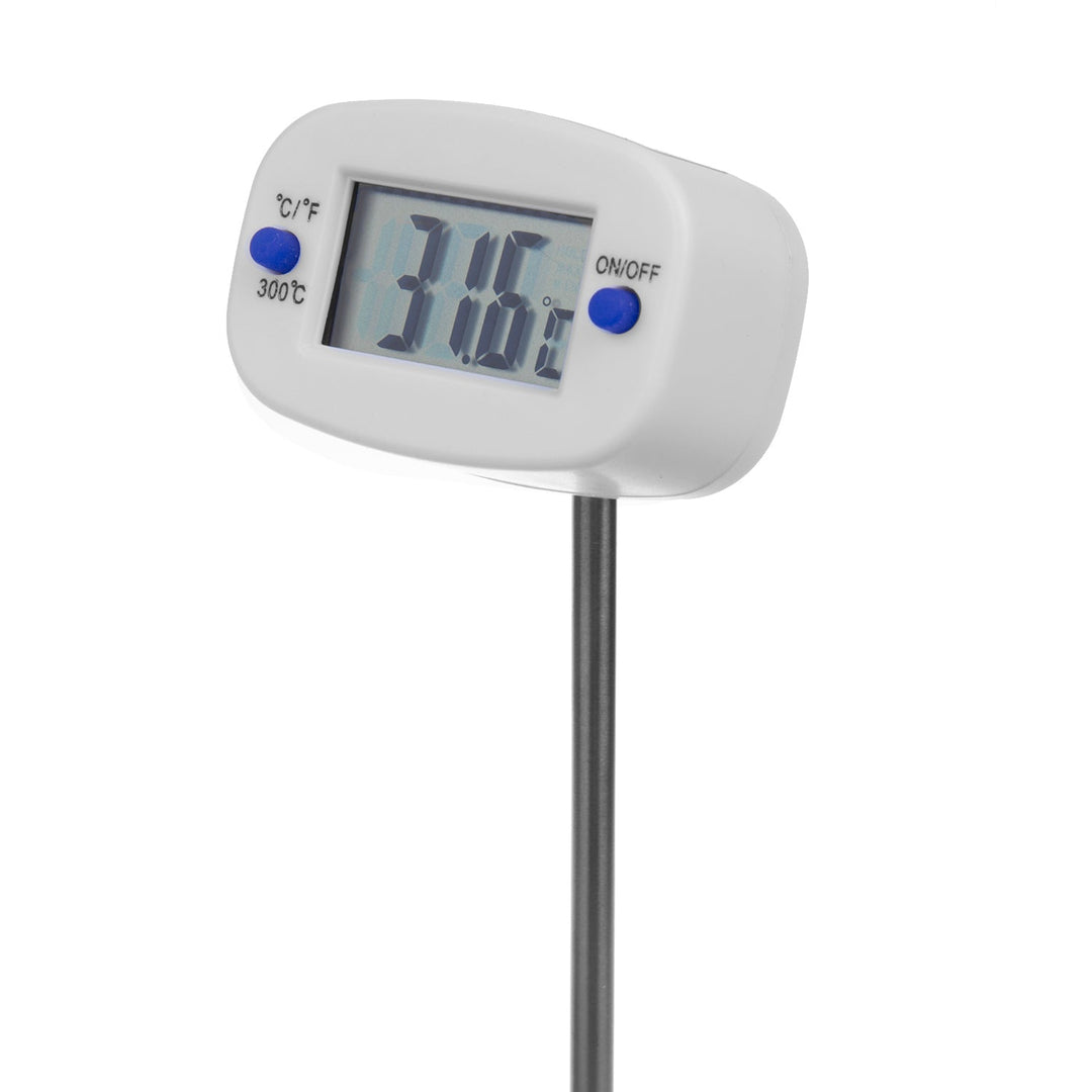 Termometer/føler til fødevarer, GreenBlue, følerlængde 15 cm, temperaturområde -50 °C til +300 °C, nøjagtighed 0,1 °C, GB382