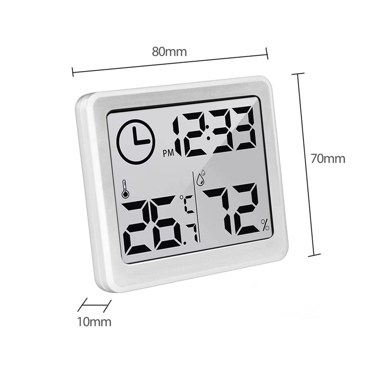 Termometer/hygrometer med urfunktion, GreenBlue, hvid, GB384W