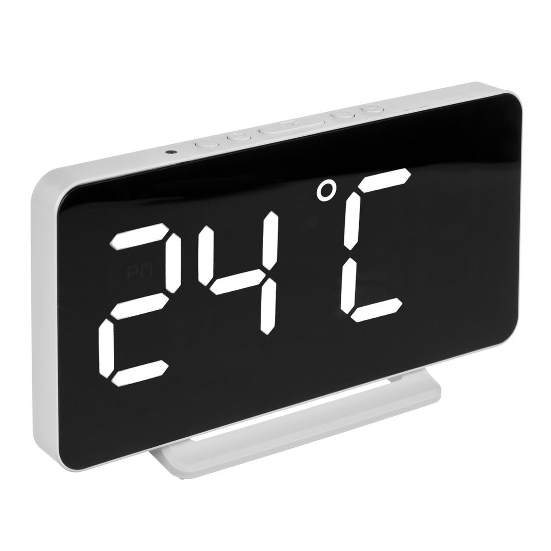 Vækkeur med alarm og termometerfunktion, GreenBlue, hvid, GB383