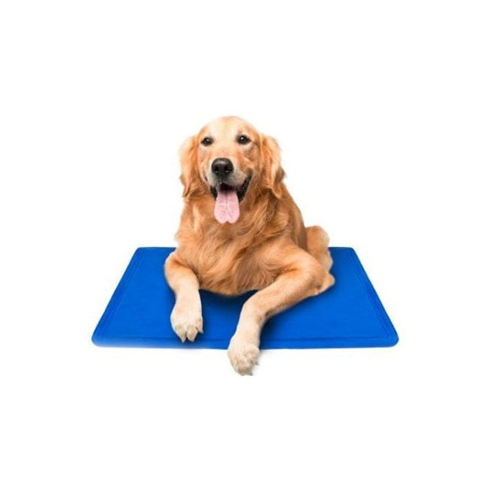 Gel-kølemat til hunde og katte 70 x 110 cm blå