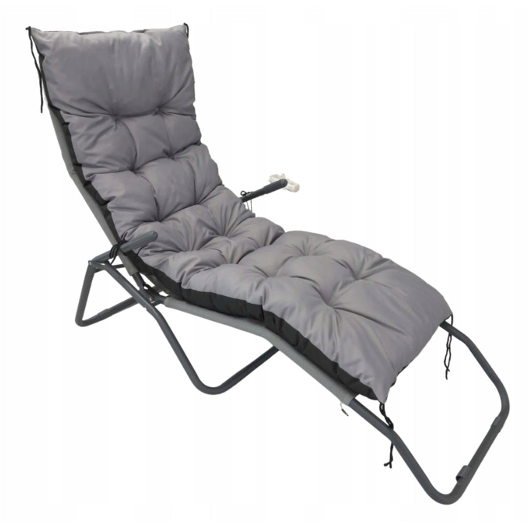 Pude til havestol Pude til havestol 180x50cm Vandtæt Codura PVC Grå