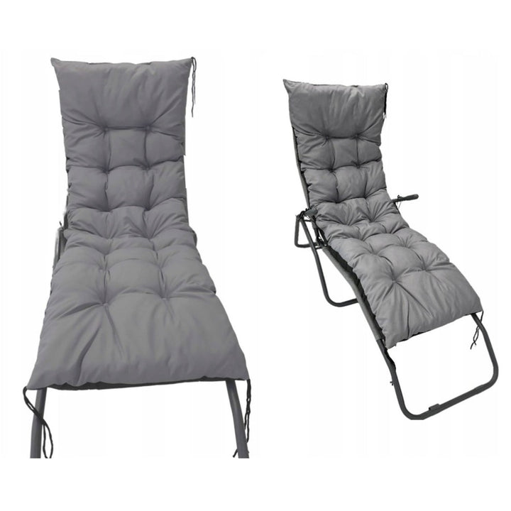 Pude til havestol Pude til havestol 180x50cm Vandtæt Codura PVC Grå