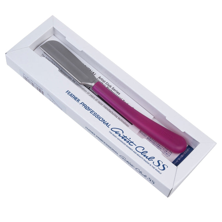 Shavette-barberkniv i japansk stil - Feather Professional Artist Club Wine ACS-NW