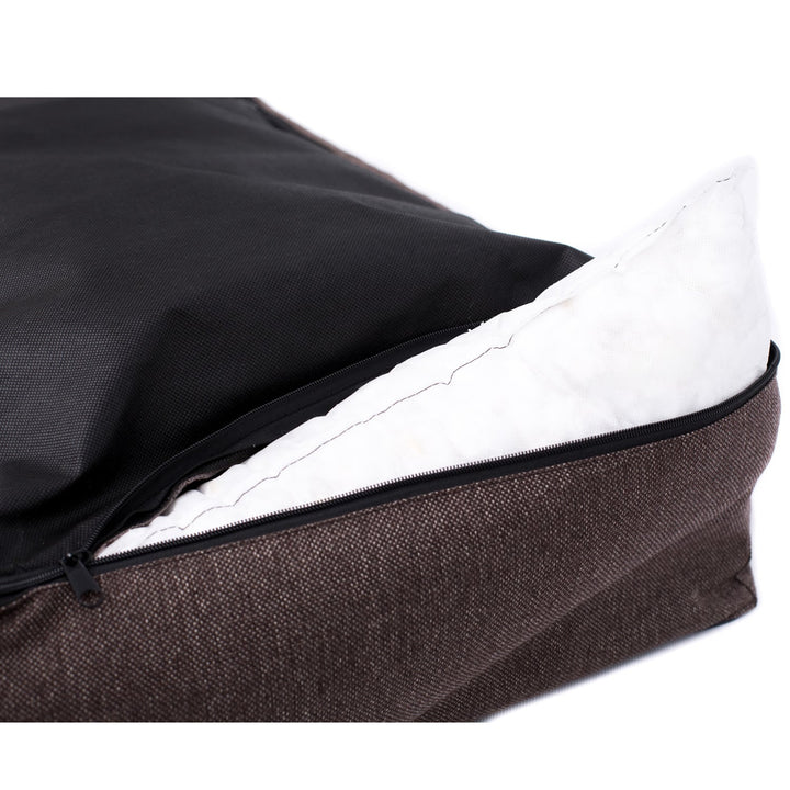 Sofamallorca Comfort hundeseng i mørkegrå med hvid finish 80x60 cm