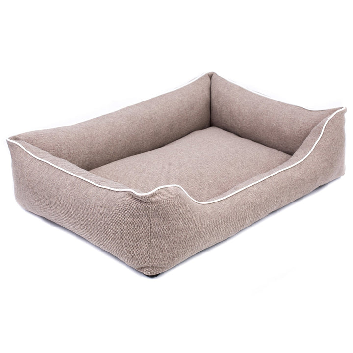 Sofamallorca Comfort hundeseng i beige med hvid finish 100x75 cm