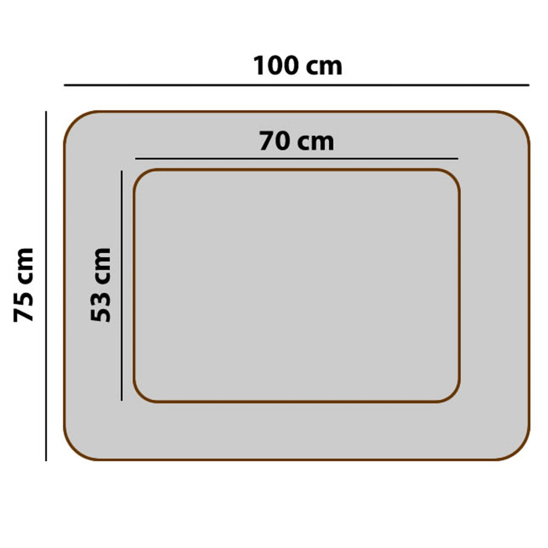 Sofamallorca Comfort hundeseng i beige med hvid finish 100x75 cm