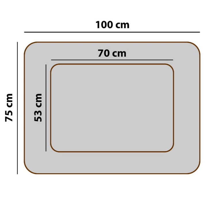 Sofamallorca Comfort hundeseng i beige med hvid finish 100x75 cm