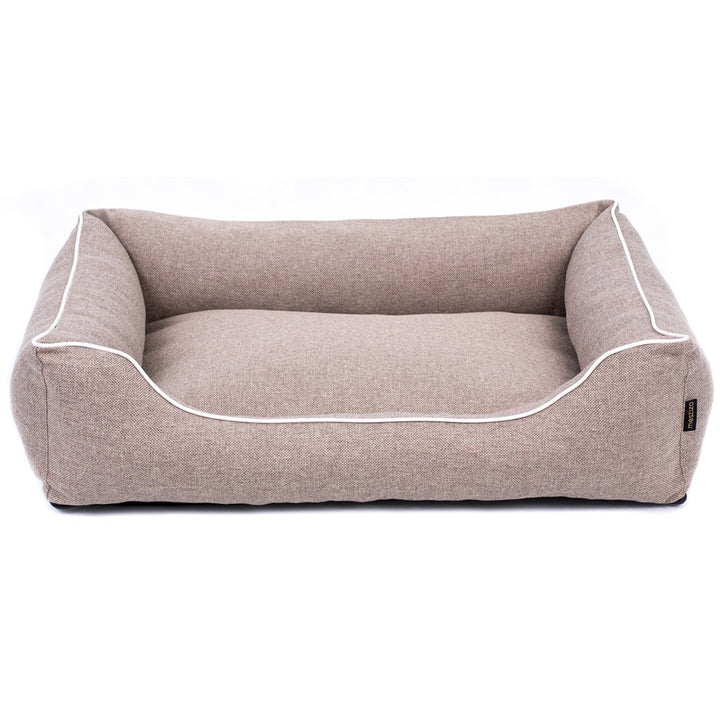Sofamallorca Comfort hundeseng i beige med hvid finish 100x75 cm
