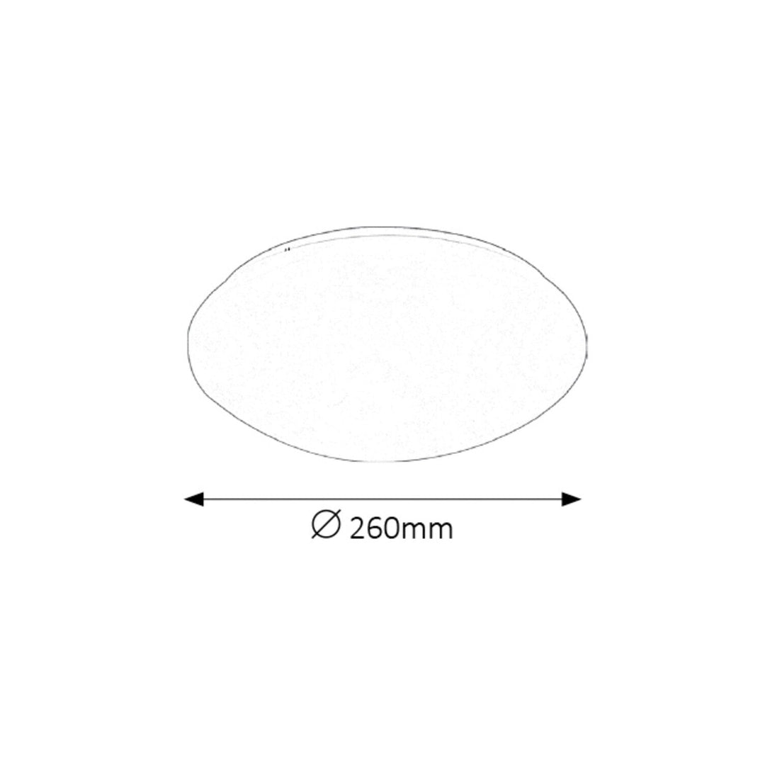 Rabalux Lucas 3437 hvid 12W rund loftslampe
