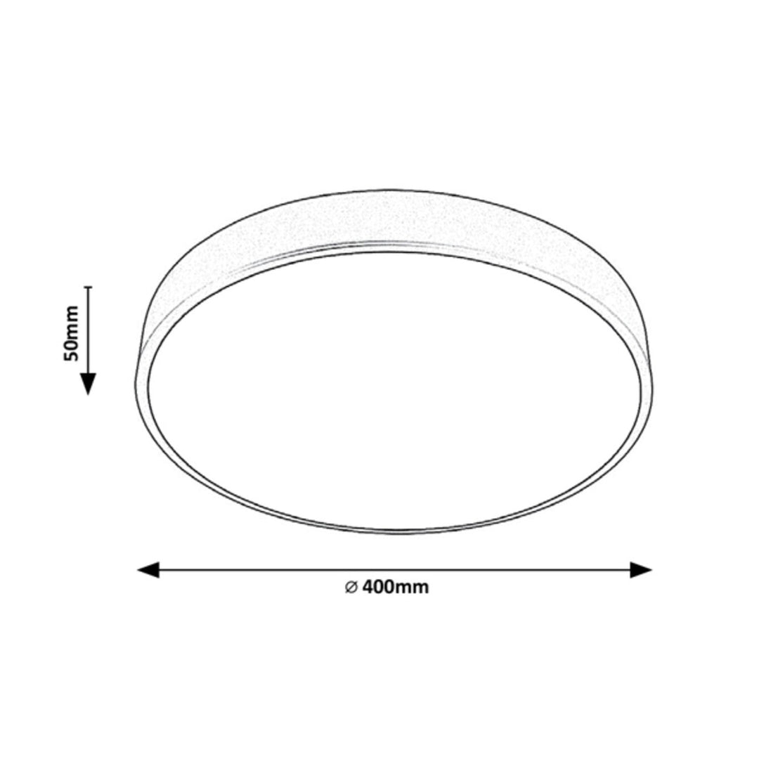 Rabalux Tesia 3314 loftlampe, sort mat, 36 W, 40 x 5 cm