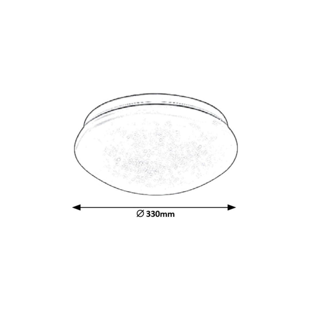 Rabalux Lucas 3937 rund loftslampe, hvid, 18 W