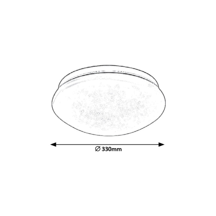 Rabalux Lucas 3937 rund loftslampe, hvid, 18 W