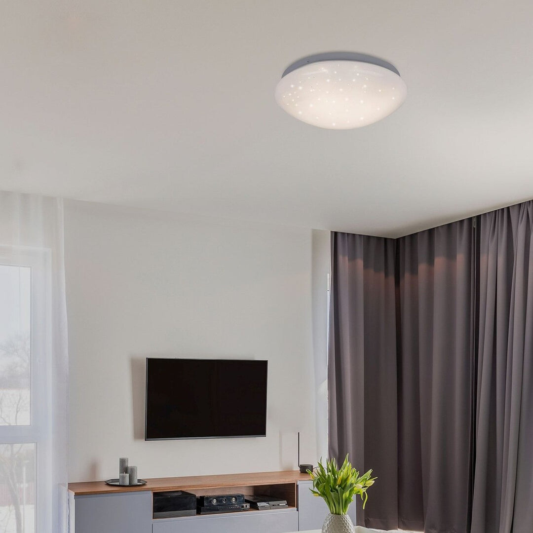 Rabalux Lucas 3937 rund loftslampe, hvid, 18 W