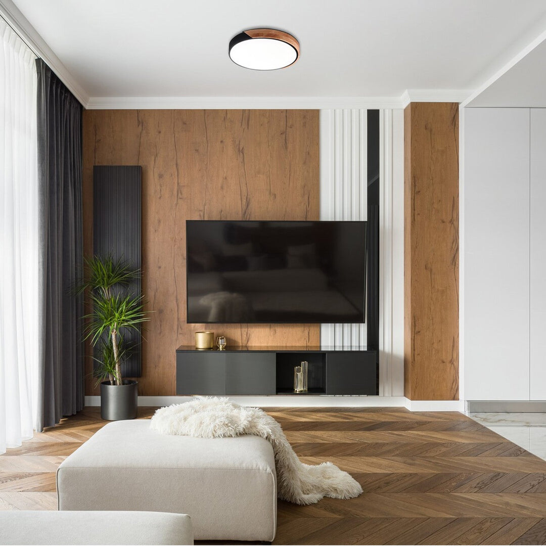 Rabalux Maple 3528 loftlampe, sort mat, 24 W, metal og træ