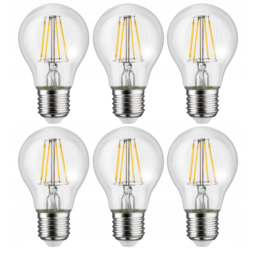 6x Maclean-pære, LED-glødepære E27, 8 W, 230 V, WW varm hvid 3000 K, 806 lm, Retro Edison dekorativ, MCE268